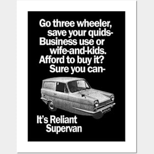 RELIANT REGAL SUPERVAN - advert Posters and Art